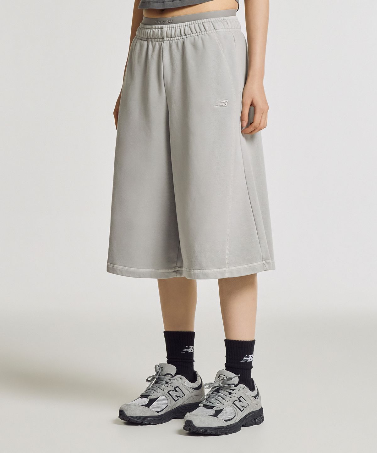 뉴발란스(NEW BALANCE) NBNVG3W112 / WOMEN 새깅 다잉 니트 버뮤다 (D/GRAY)