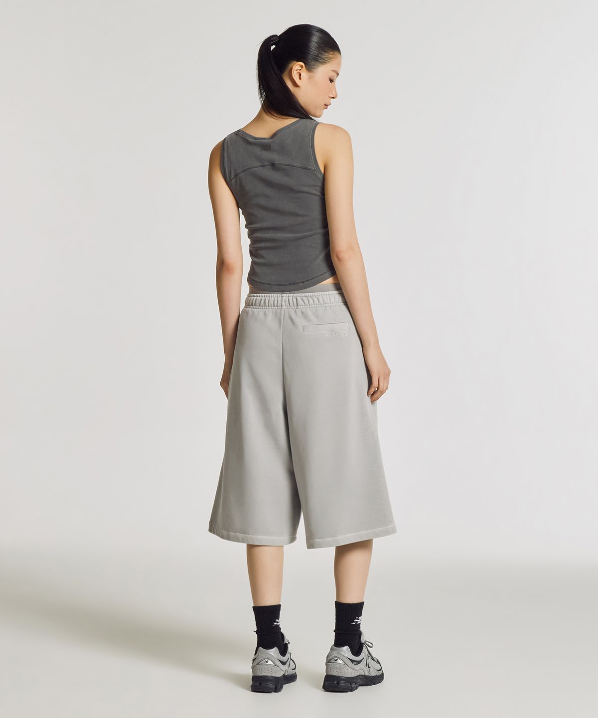 뉴발란스(NEW BALANCE) NBNVG3W112 / WOMEN 새깅 다잉 니트 버뮤다 (D/GRAY)