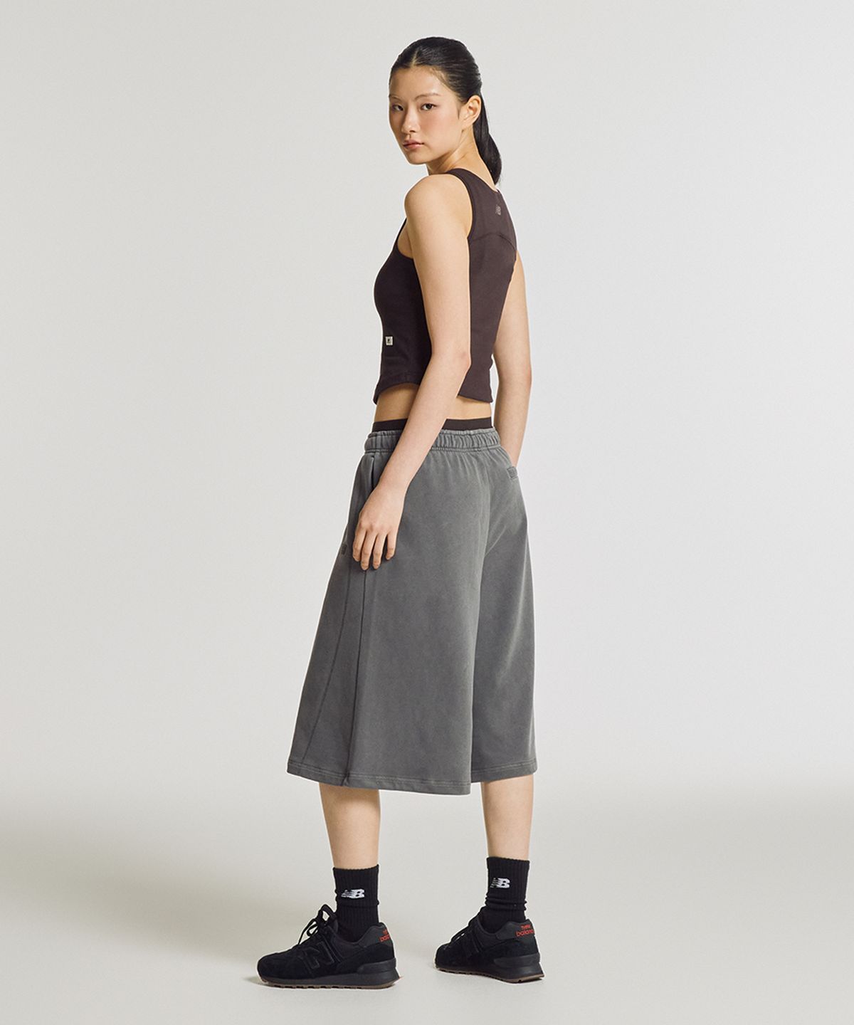뉴발란스(NEW BALANCE) NBNVG3W112 / WOMEN 새깅 다잉 니트 버뮤다 (D/CHARCOAL)