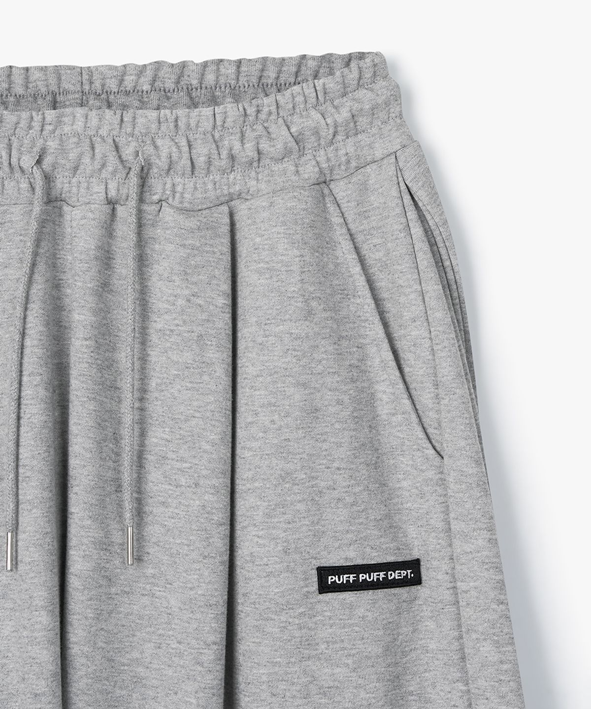 퍼프퍼프뎁트(PUFF PUFF DEPT) 3Pleats Wide Sweat Pants GREY