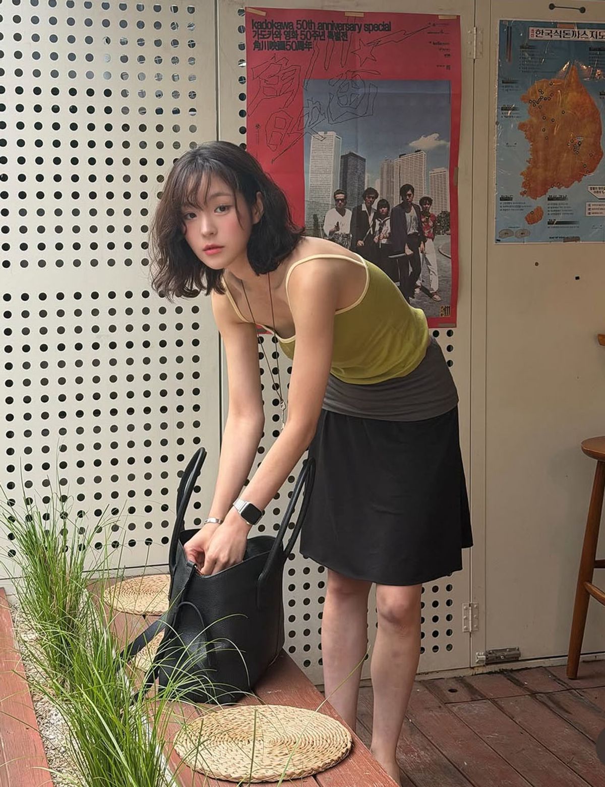 오라이(ORIGHH) 컬러블록 투웨이 스커트 원피스_네이비 크림(3color)