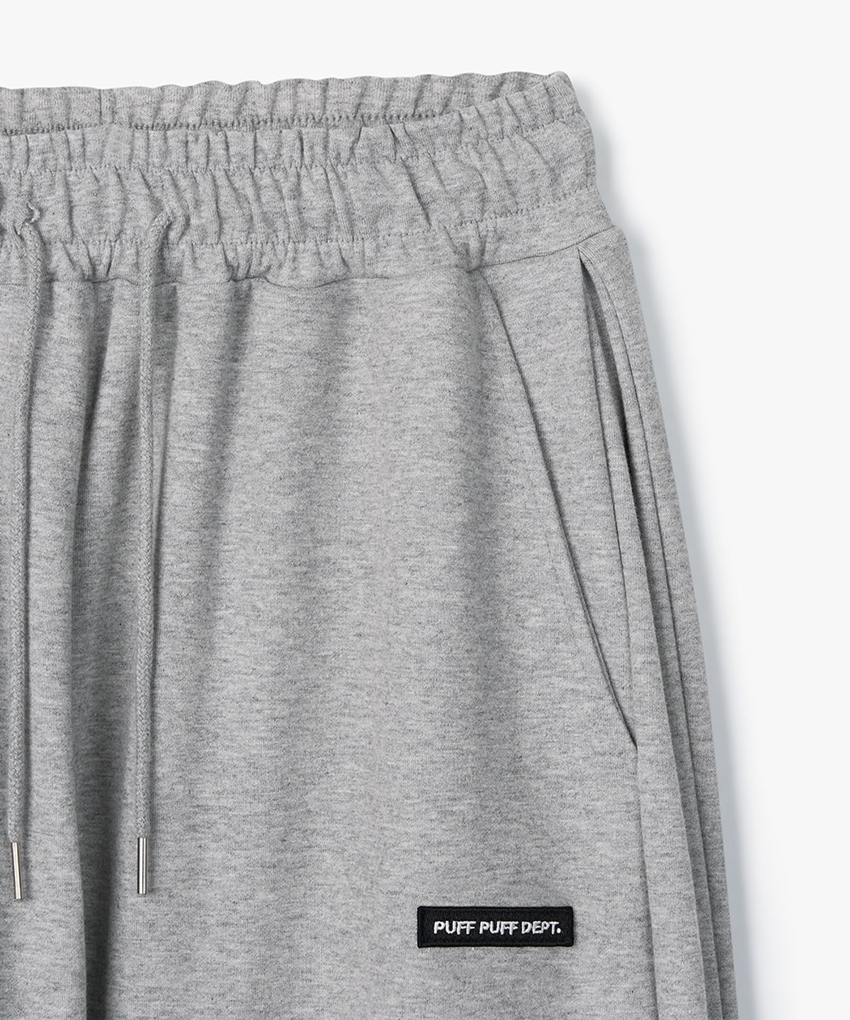 퍼프퍼프뎁트(PUFF PUFF DEPT) Side Pleats Wide String Sweat Pants GREY