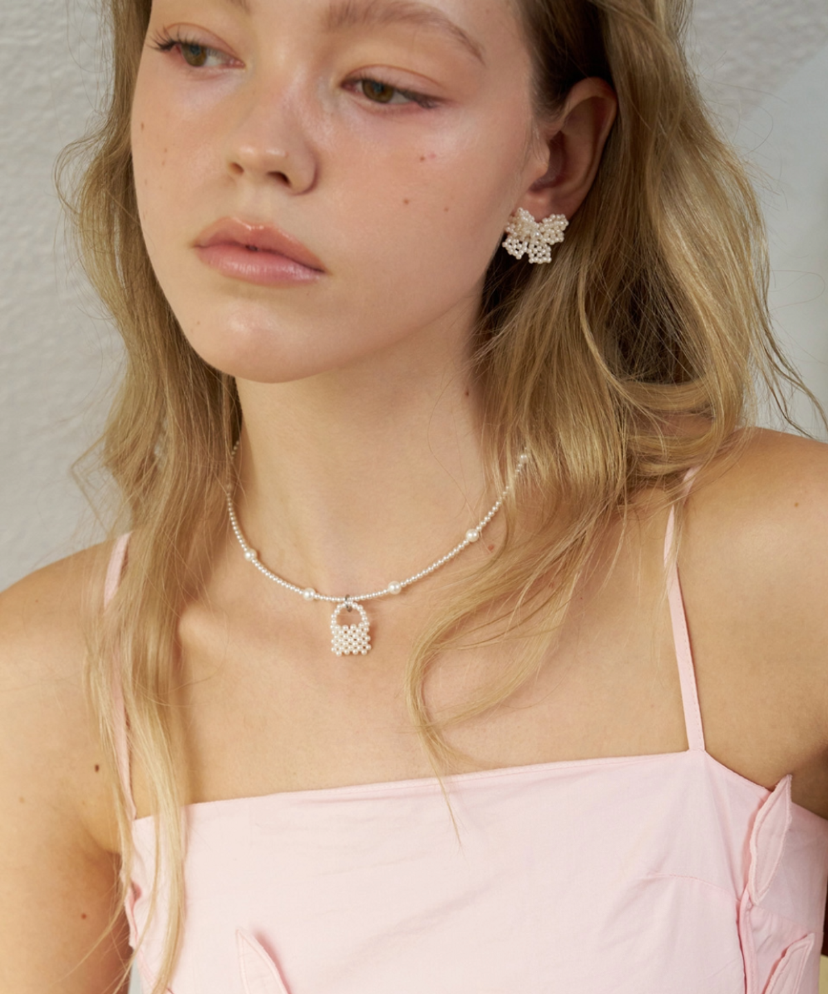 판타스틱 플래닛(FANTASTIC PLANET) pearl mini bag necklace