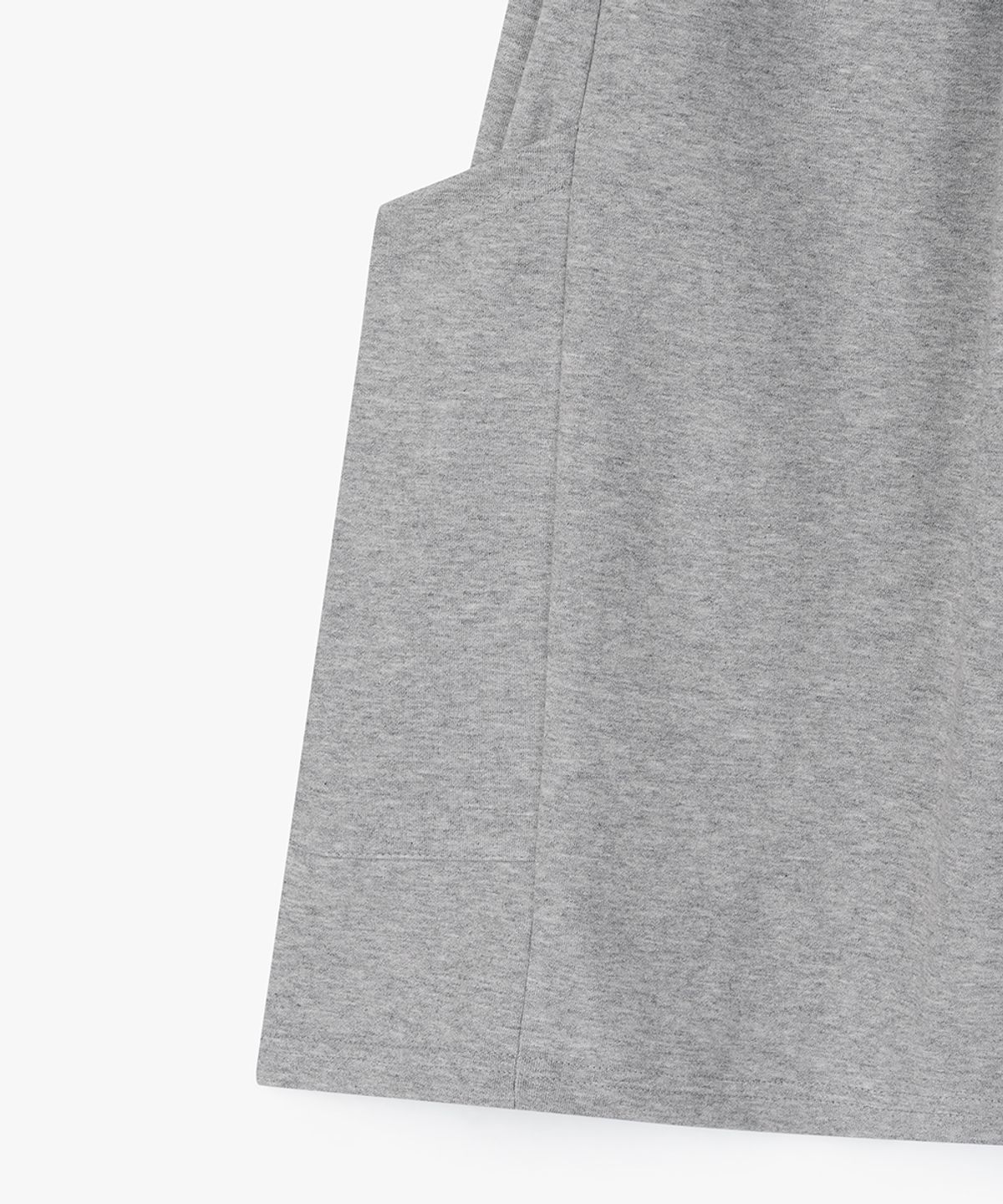 퍼프퍼프뎁트(PUFF PUFF DEPT) Kangaroo Pocket Bermuda Wide Sweat Shorts GREY