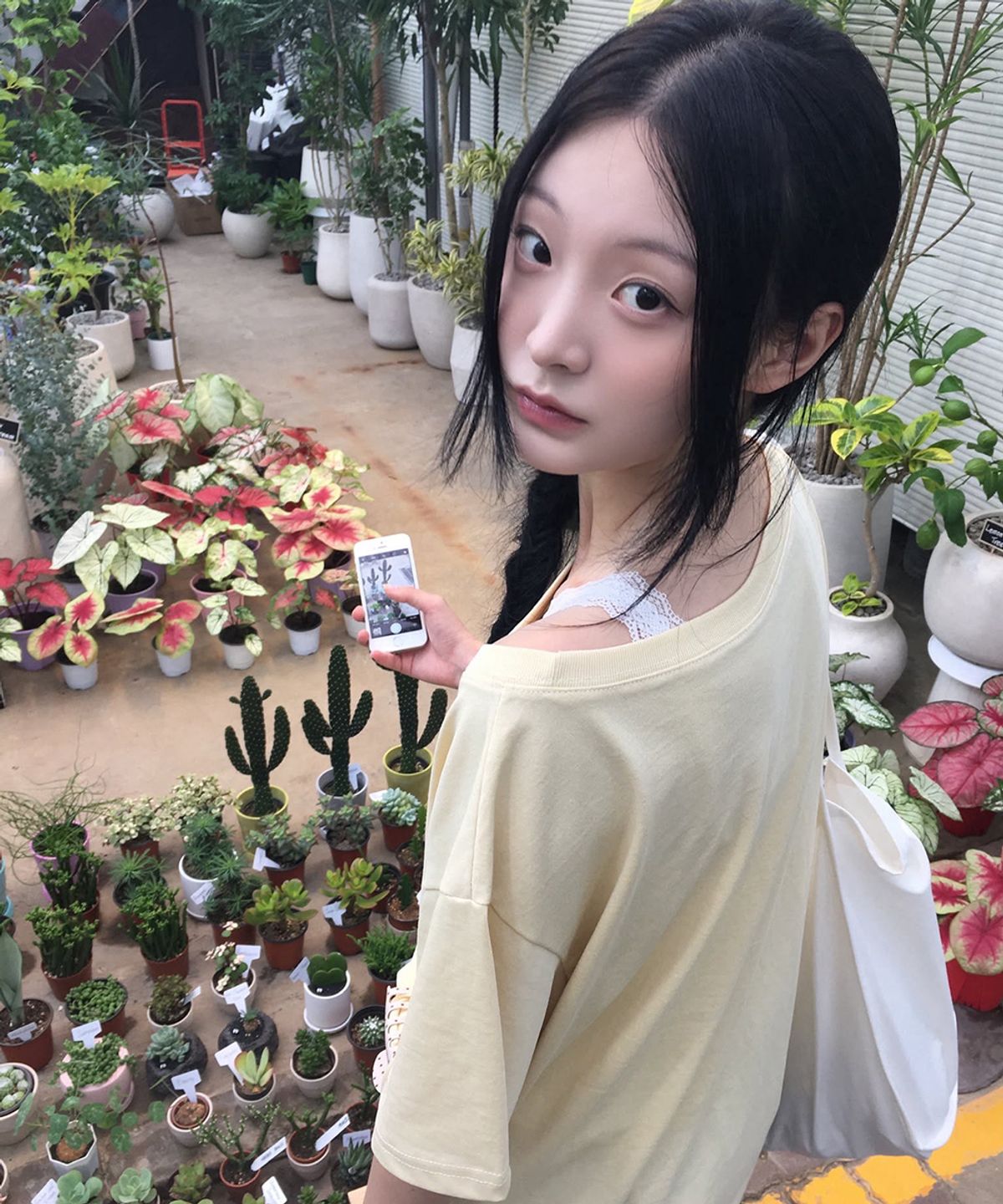 스트라이프마가린(STMG) 마가린 원숄더 아플리케 로고 반팔 레몬