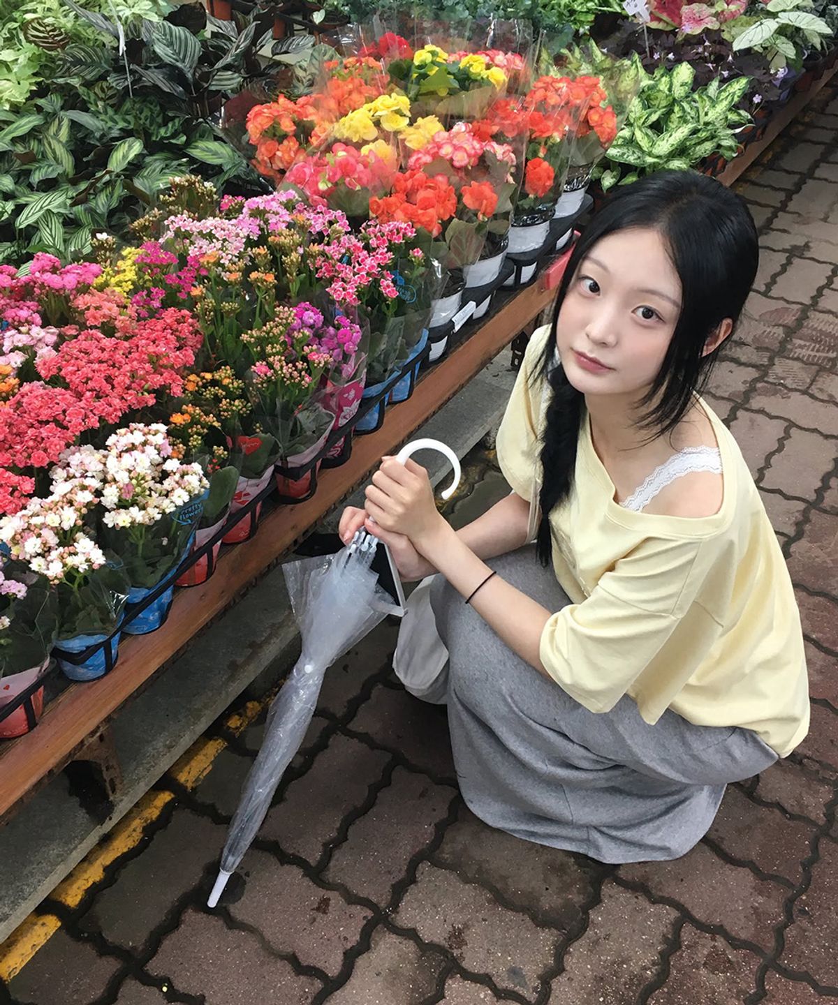 스트라이프마가린(STMG) 마가린 원숄더 아플리케 로고 반팔 레몬