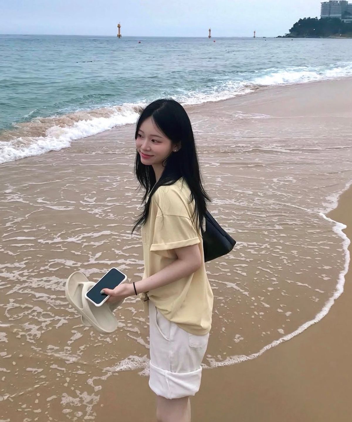 스트라이프마가린(STMG) 마가린 원숄더 아플리케 로고 반팔 레몬