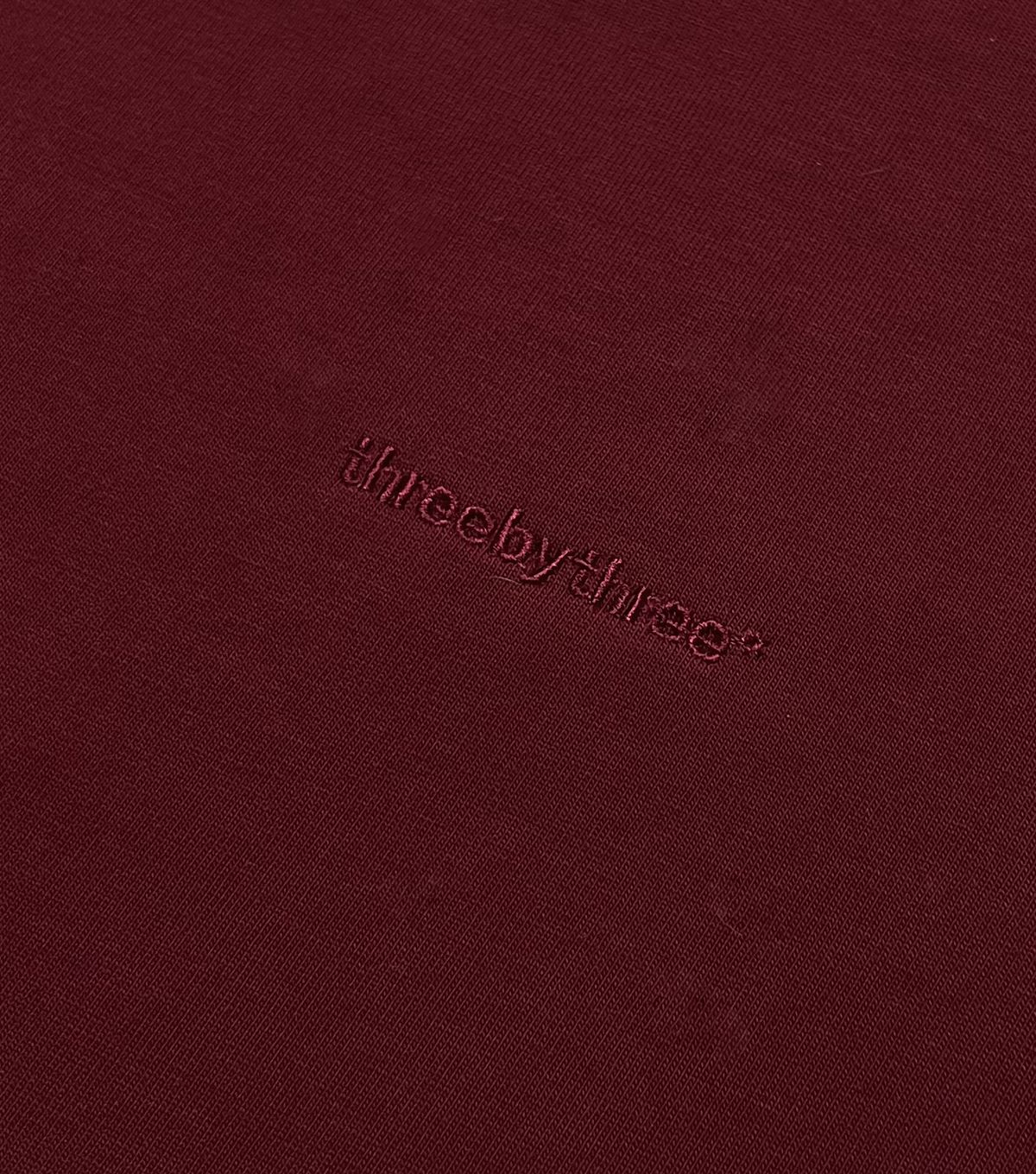 쓰리바이쓰리(THREEBYTHREE*) 본 스타 프레임 반팔 버건디
