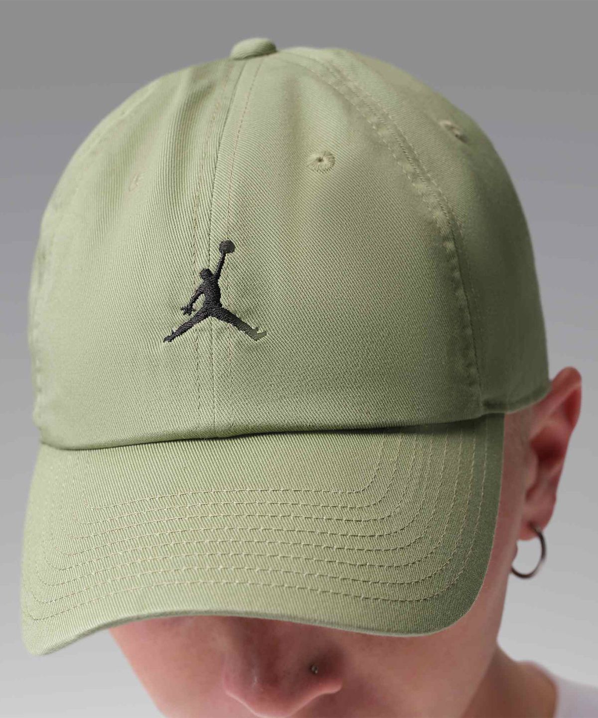 나이키(NIKE) 조던 클럽 언스트럭처 커브 빌 모자 - 앨리게이터:블랙 / HQ1963-334