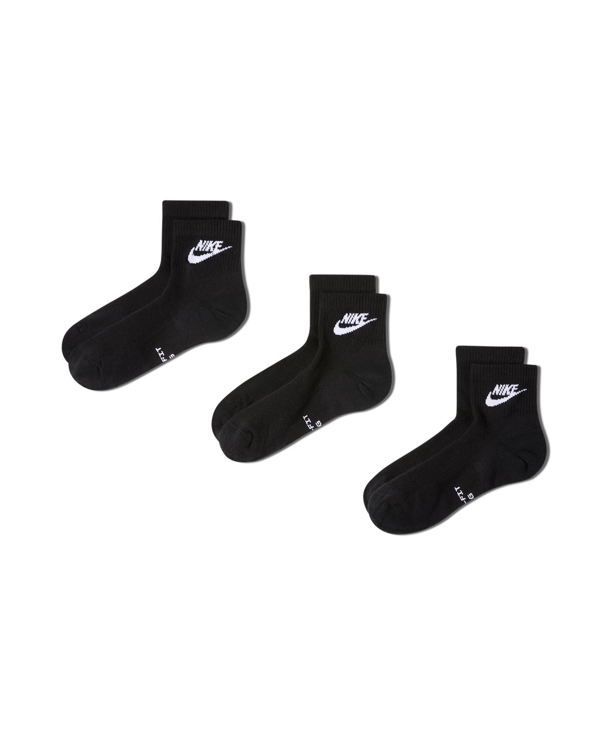 나이키(NIKE) 에브리데이 엘리베이티드 앵클 삭스(3켤레) - 멀티컬러 / IH8523-902