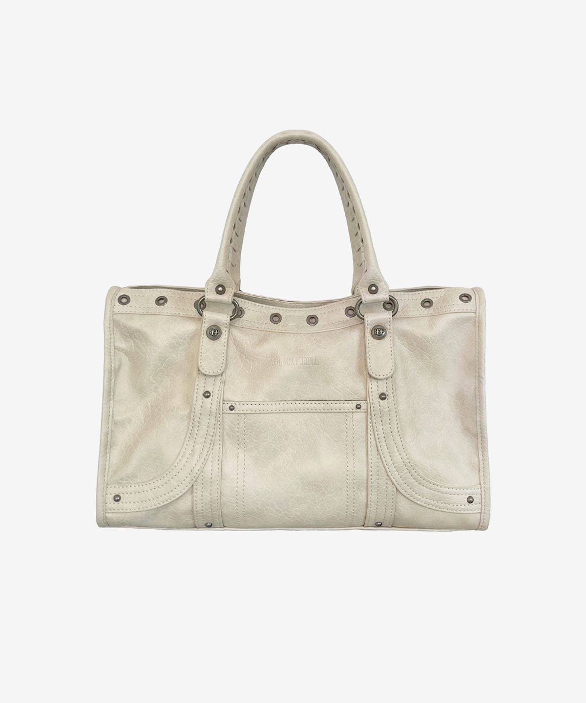 블랙 퍼플(BLACK PURPLE) 벨튼 커브 토트백_베이지 Velton Curve Tote Bag_Beige