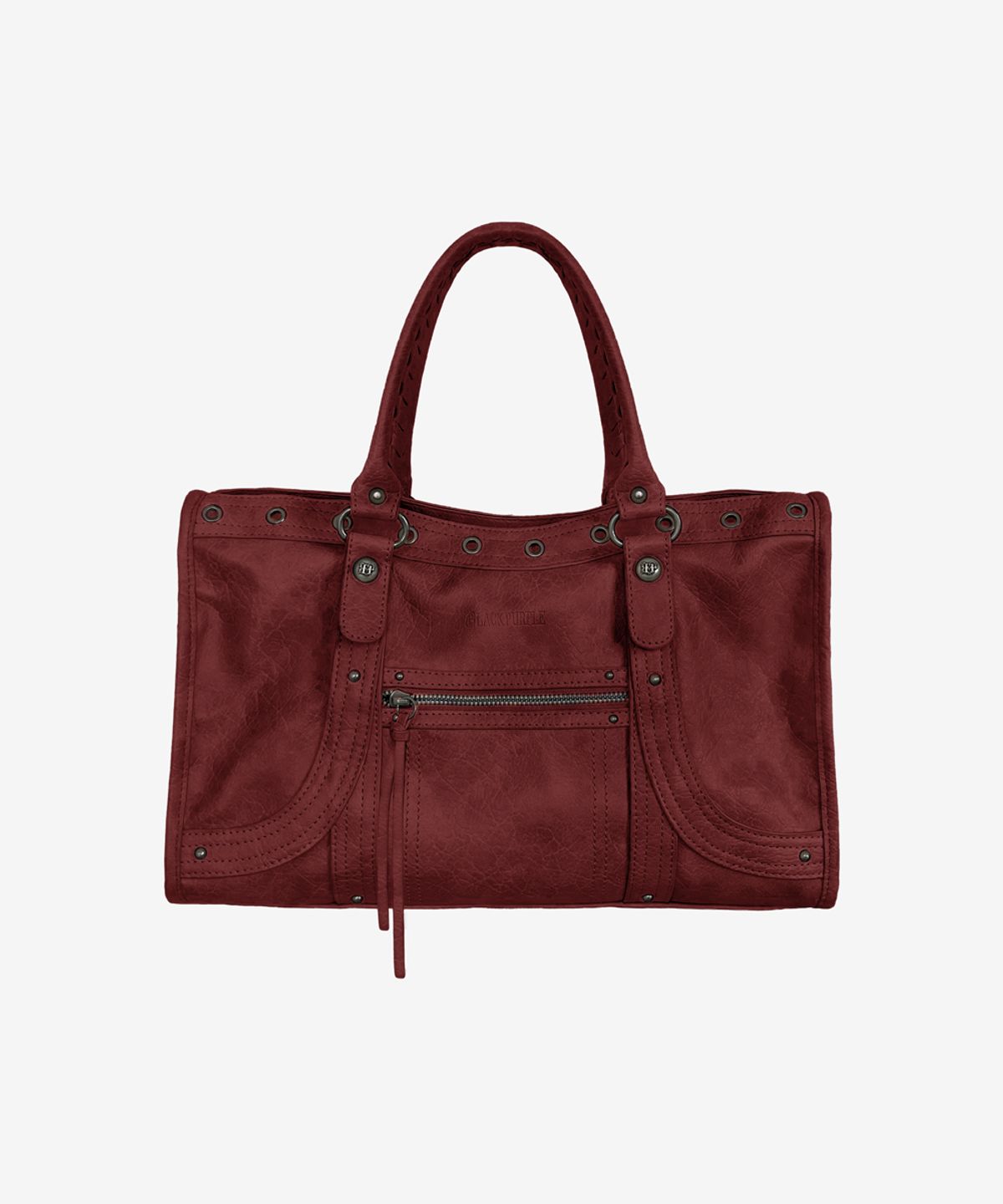 블랙 퍼플(BLACK PURPLE) 벨튼 커브 토트백_버건디 Velton Curve Tote Bag_Burgundy
