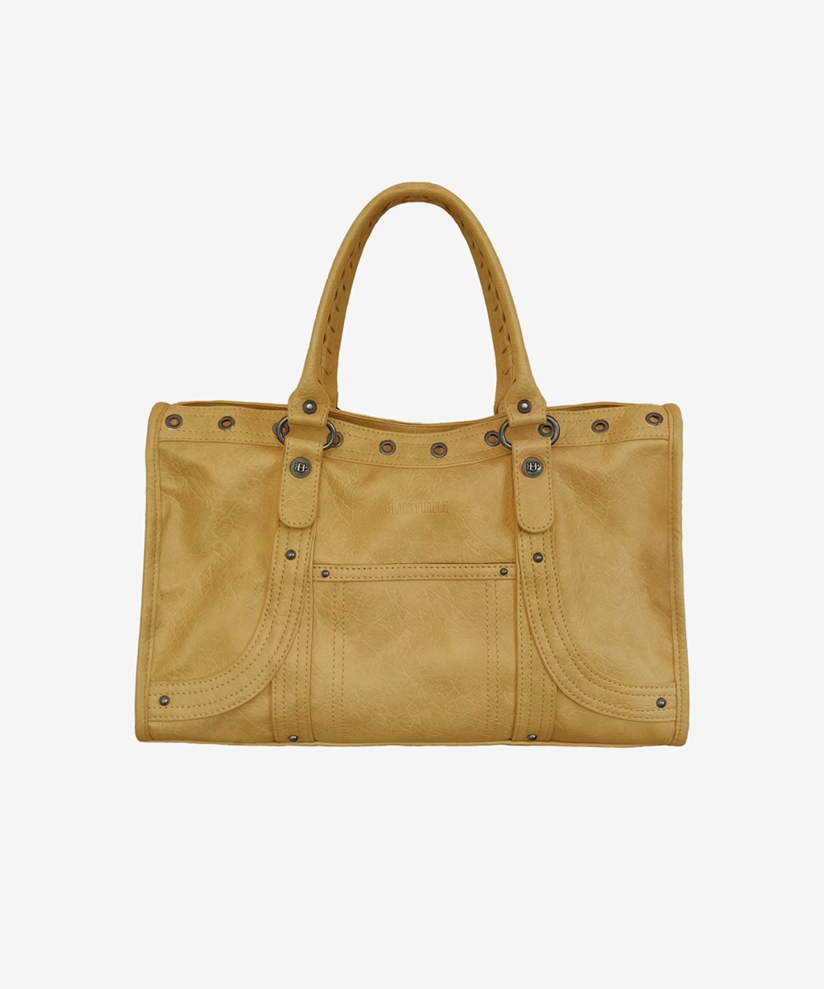 블랙 퍼플(BLACK PURPLE) 벨튼 커브 토트백_머스타드 Velton Curve Tote Bag_Mustard