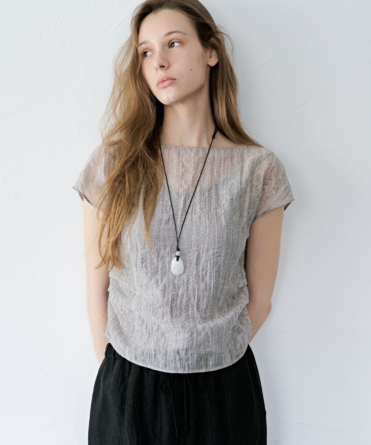 르메메(LEMEME) Rive Boatneck Blouse_2color