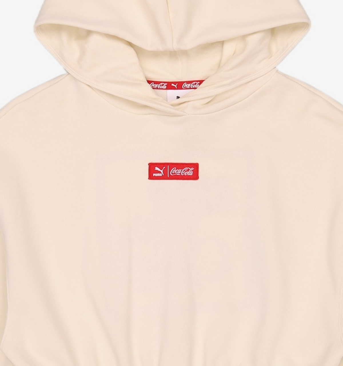 푸마(PUMA) 푸마Ⅹ코카 콜라 크롭 후드 티셔츠 - 아이보리 / 536166-97 S