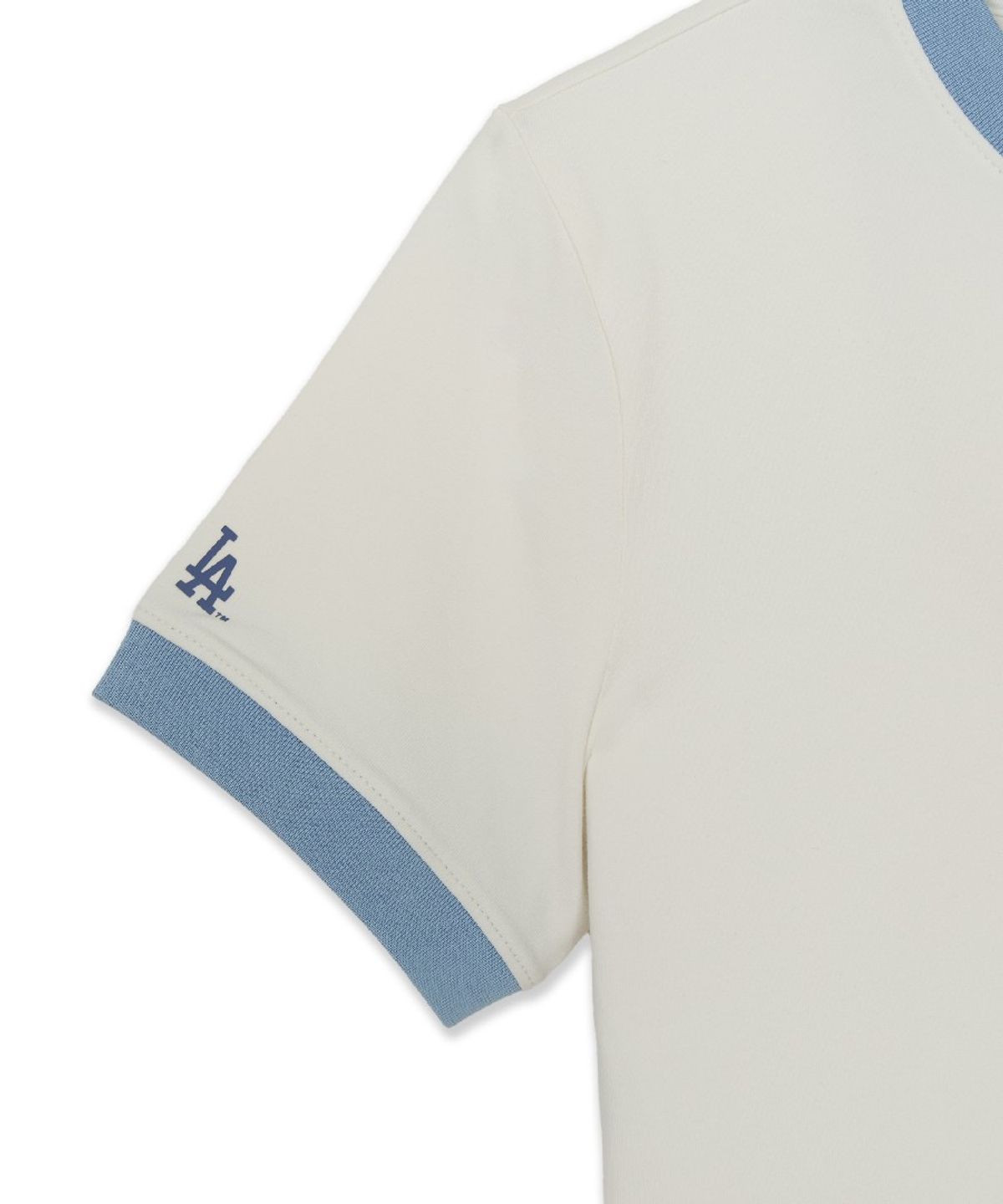 엠엘비(MLB) 여성 스포티브 레터링 슬림 크롭 링거 티셔츠 LA (Cream)