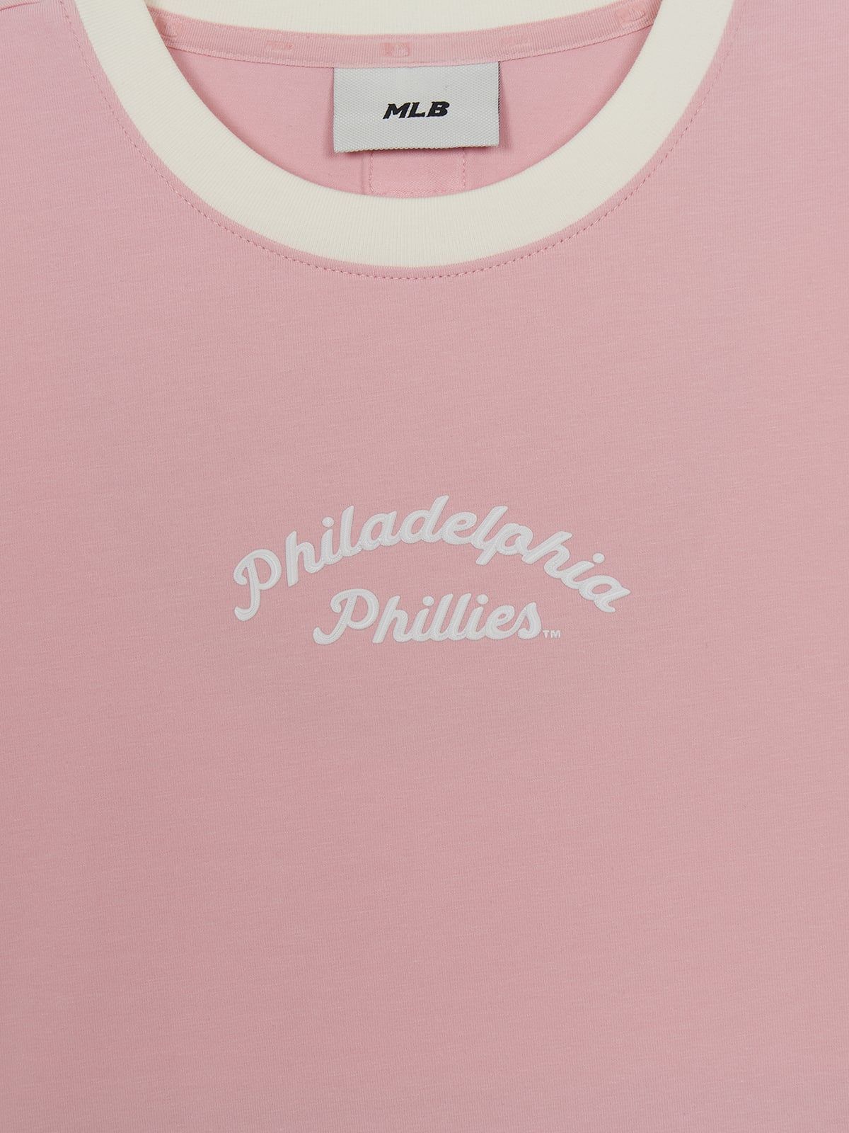 엠엘비(MLB) 여성 스포티브 레터링 슬림 크롭 링거 티셔츠 PHI (L.Pink)