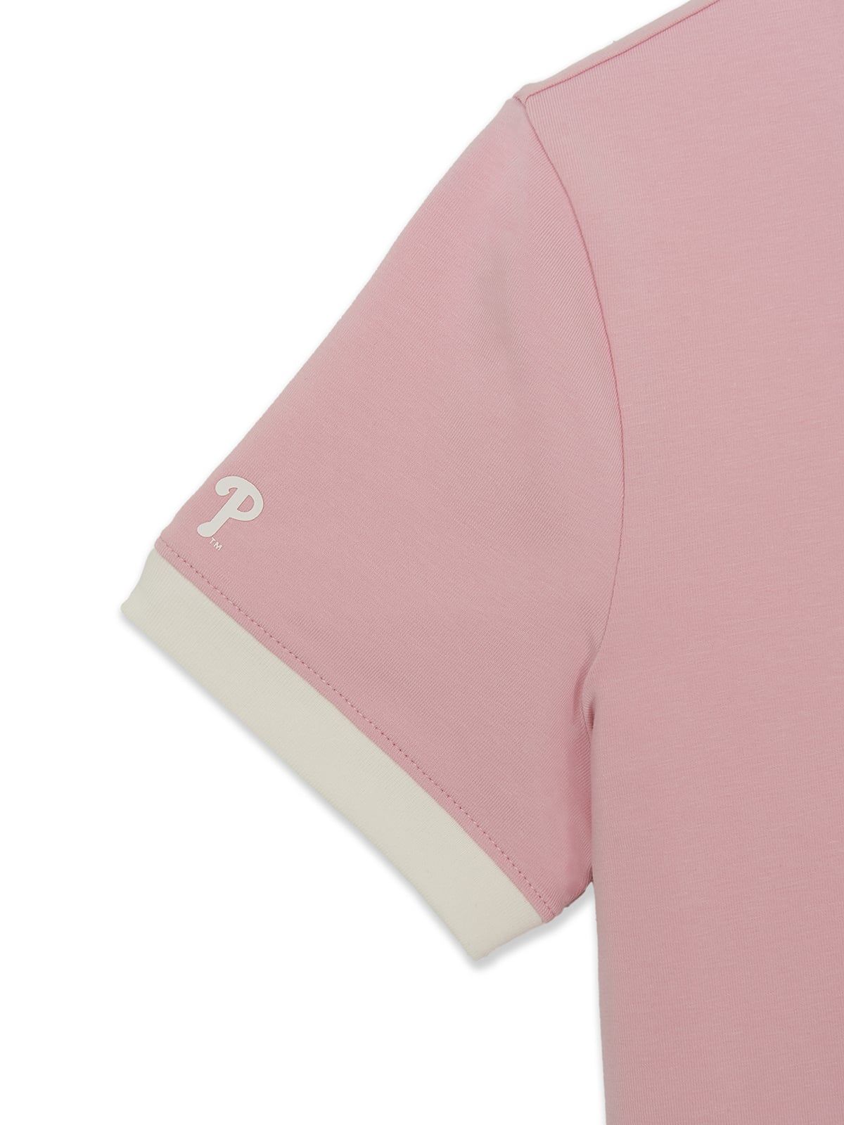 엠엘비(MLB) 여성 스포티브 레터링 슬림 크롭 링거 티셔츠 PHI (L.Pink)