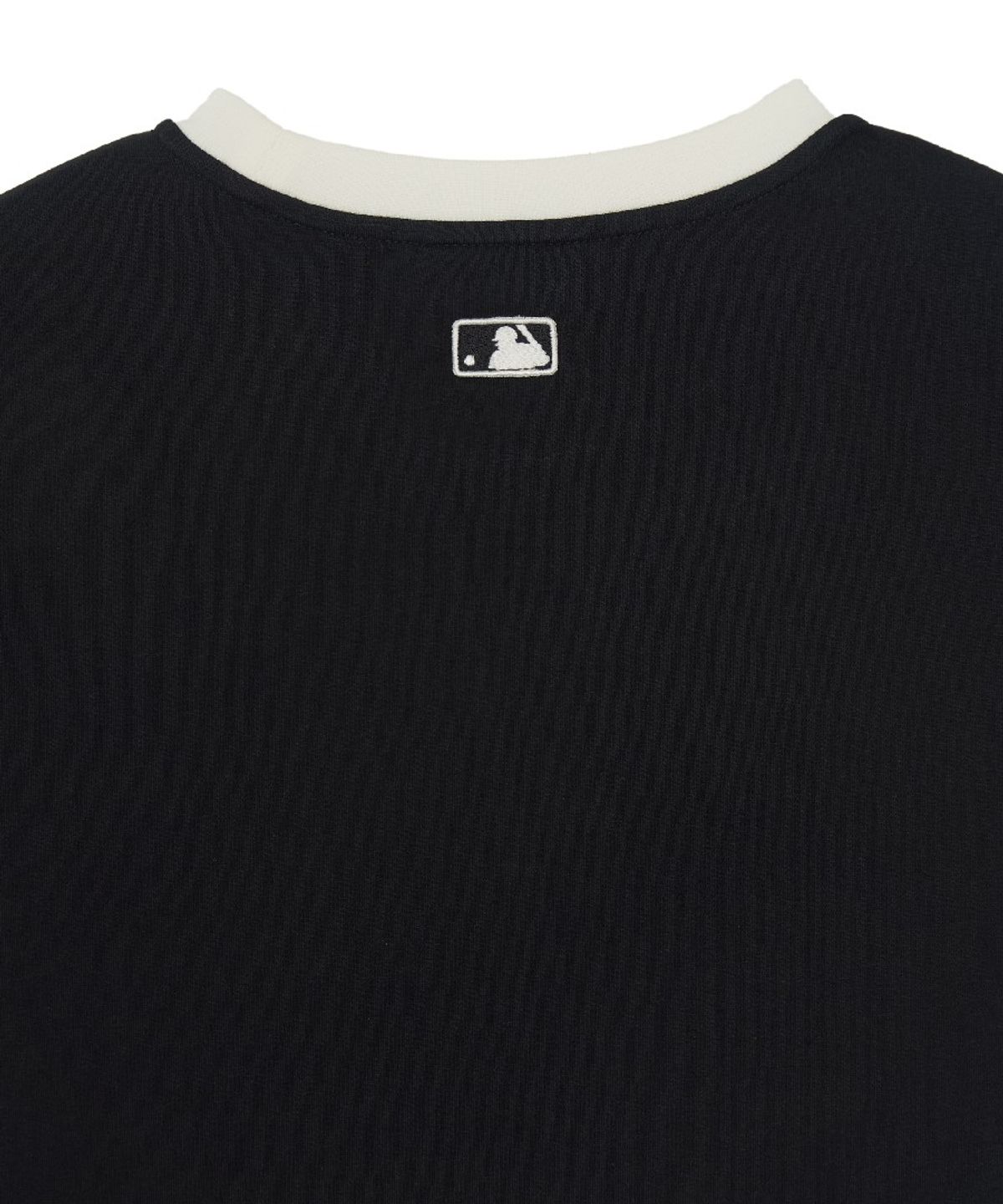 엠엘비(MLB) 여성 스포티브 레터링 슬림 크롭 링거 티셔츠 NY (Black)