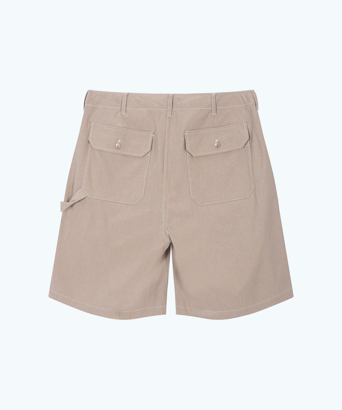 밀라코드(MILACODE) Mixed Linen (Denim Like) Shorts - SAND