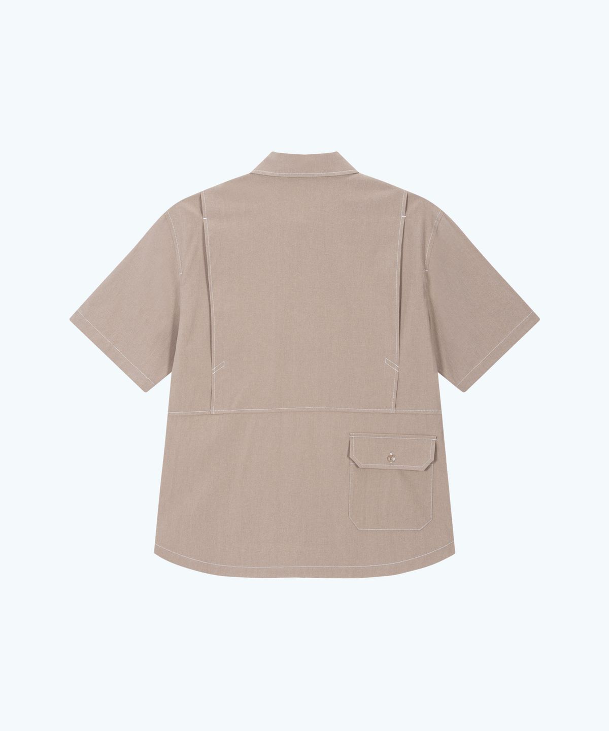 밀라코드(MILACODE) Mixed Linen (Denim Like) Shirt Jacket - SAND