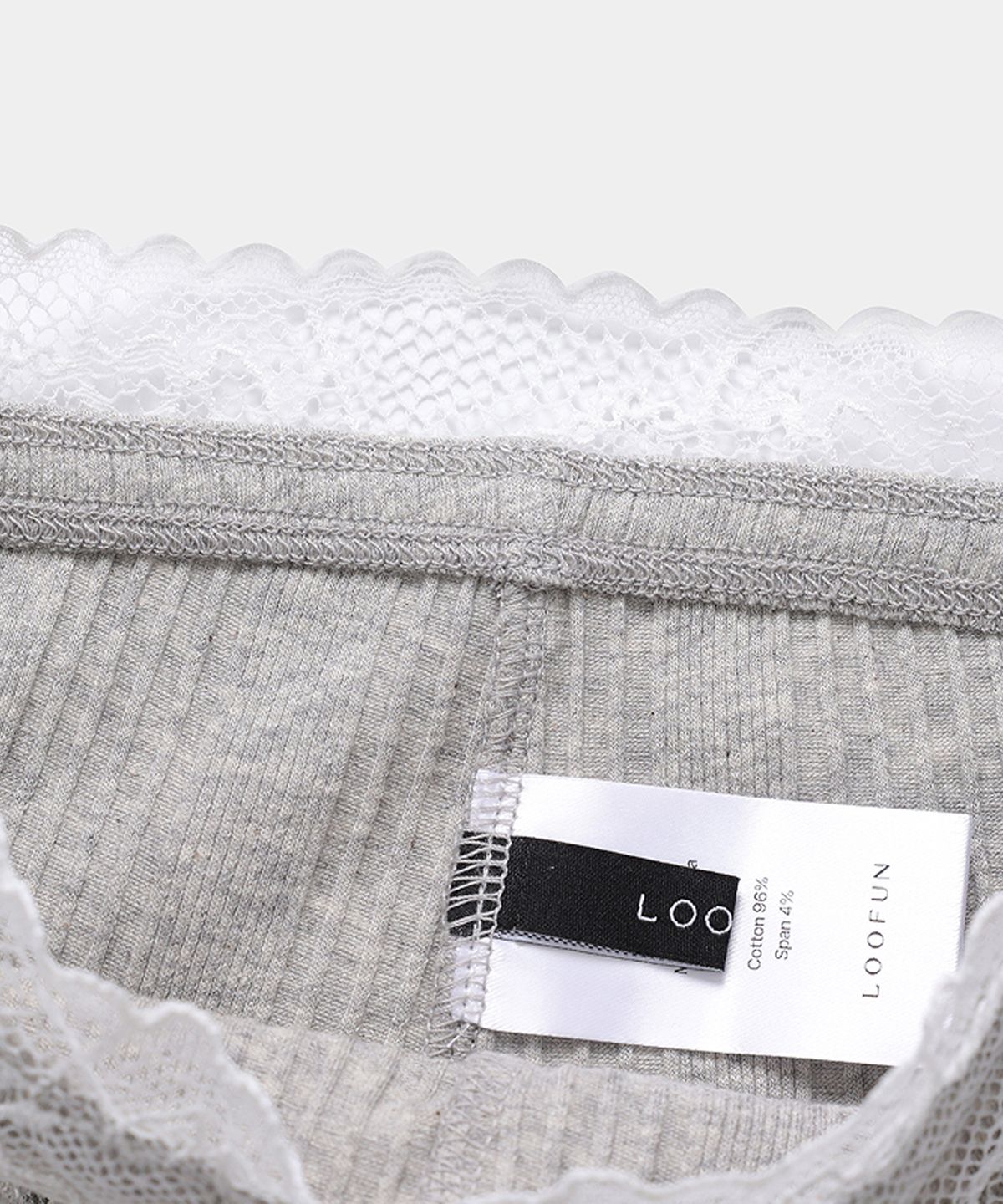 루펀(LOOFUN) Lace Rib Leggings / 레이스 립 레깅스 [Melange]