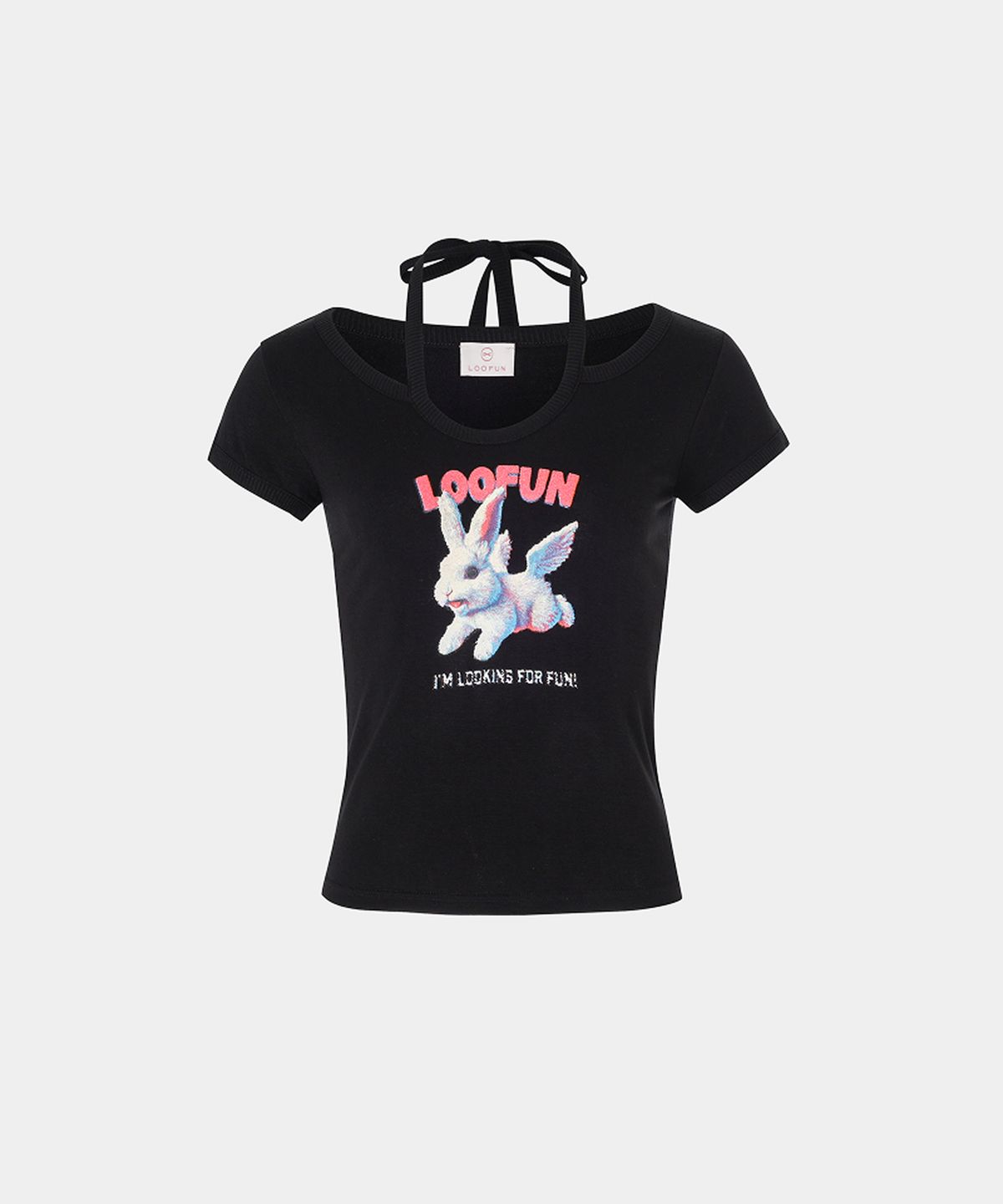 루펀(LOOFUN) Bunny Strap Tee / 버니 스트랩 티 [Black]