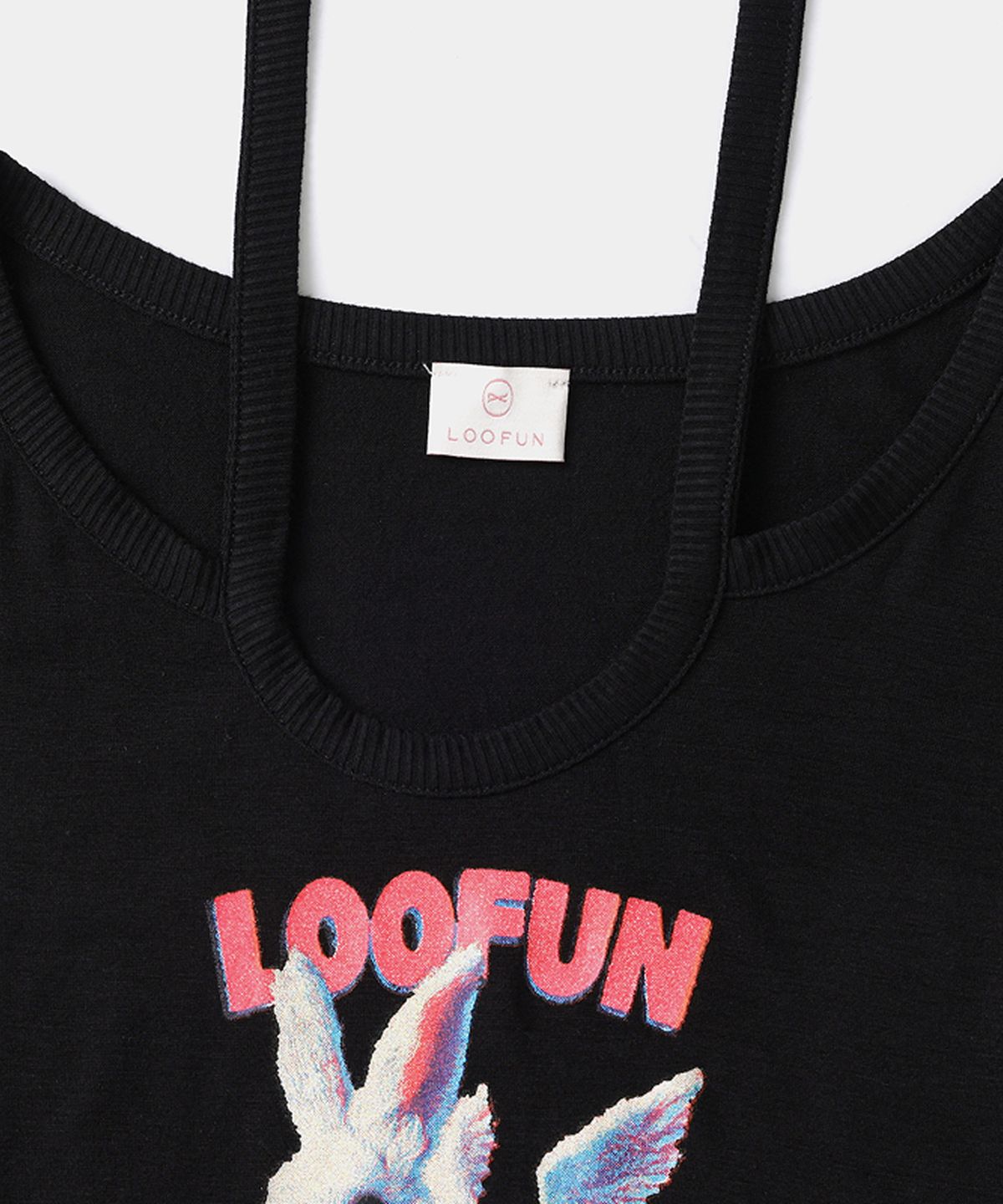 루펀(LOOFUN) Bunny Strap Tee / 버니 스트랩 티 [Black]