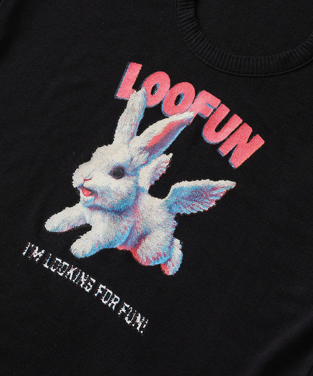 루펀(LOOFUN) Bunny Strap Tee / 버니 스트랩 티 [Black]