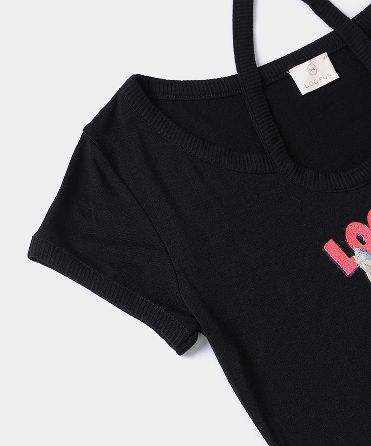 루펀(LOOFUN) Bunny Strap Tee / 버니 스트랩 티 [Black]