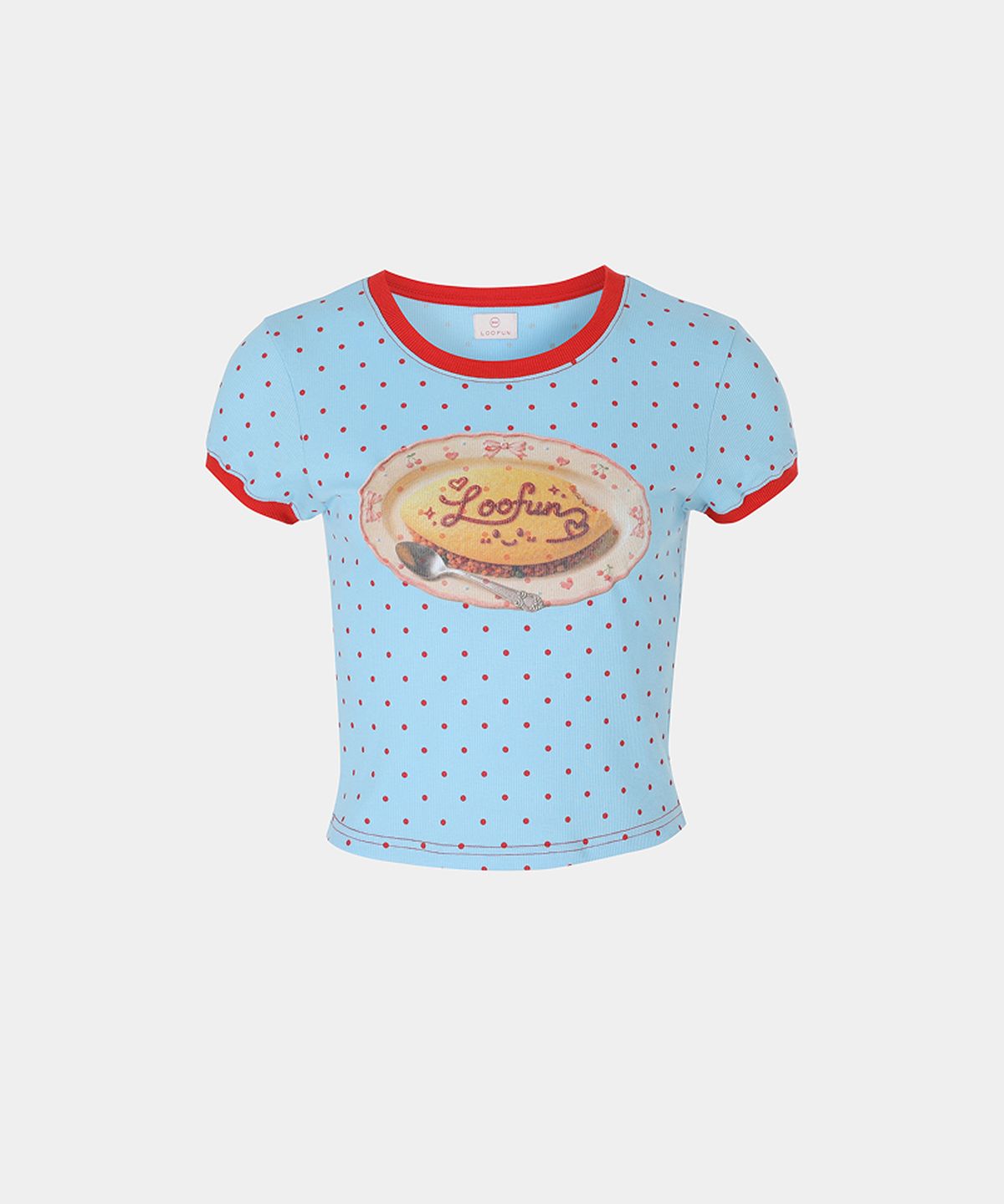 루펀(LOOFUN) Omurice Dot Tee / 오므라이스 도트 티 [Sky Blue]