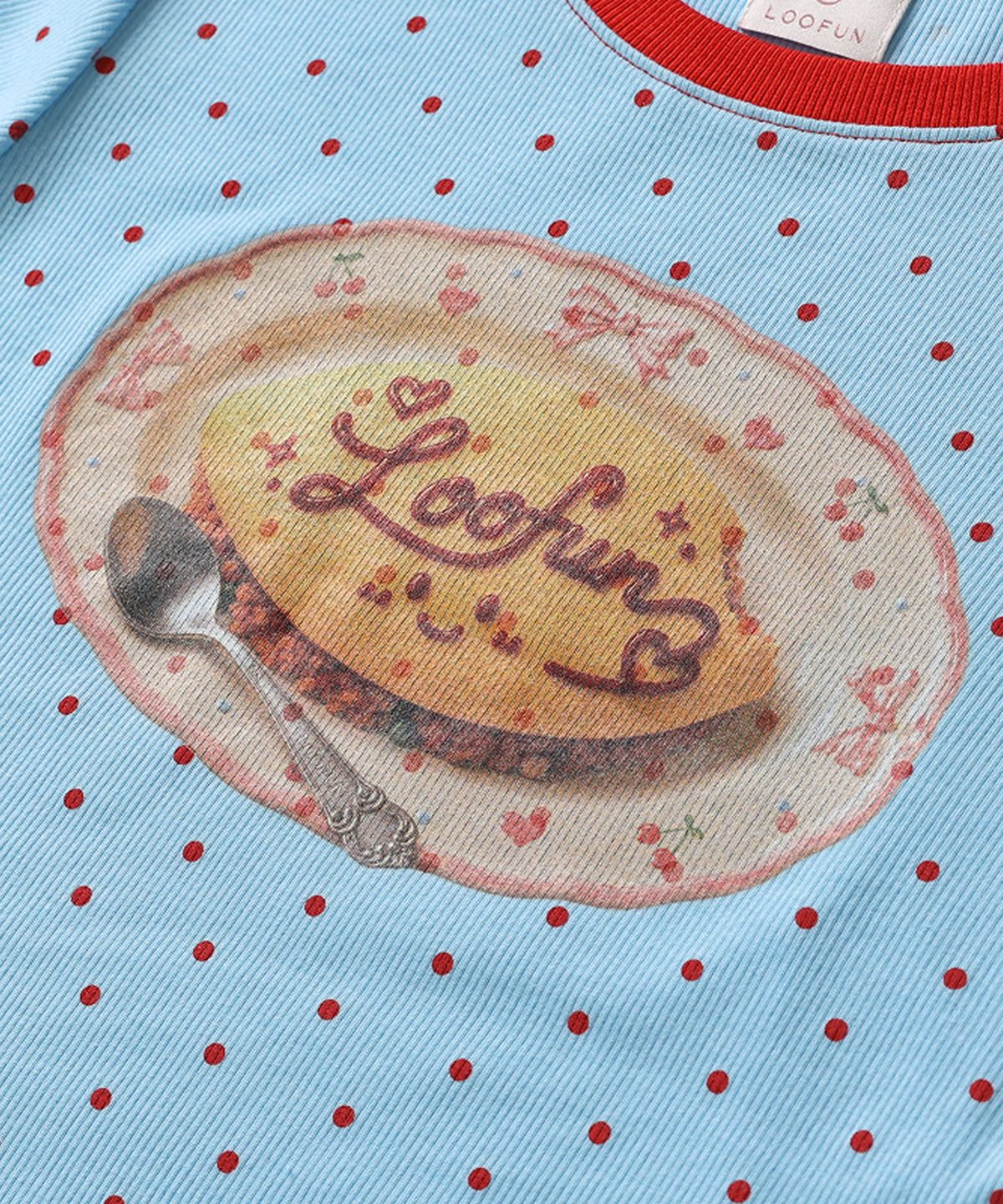 루펀(LOOFUN) Omurice Dot Tee / 오므라이스 도트 티 [Sky Blue]