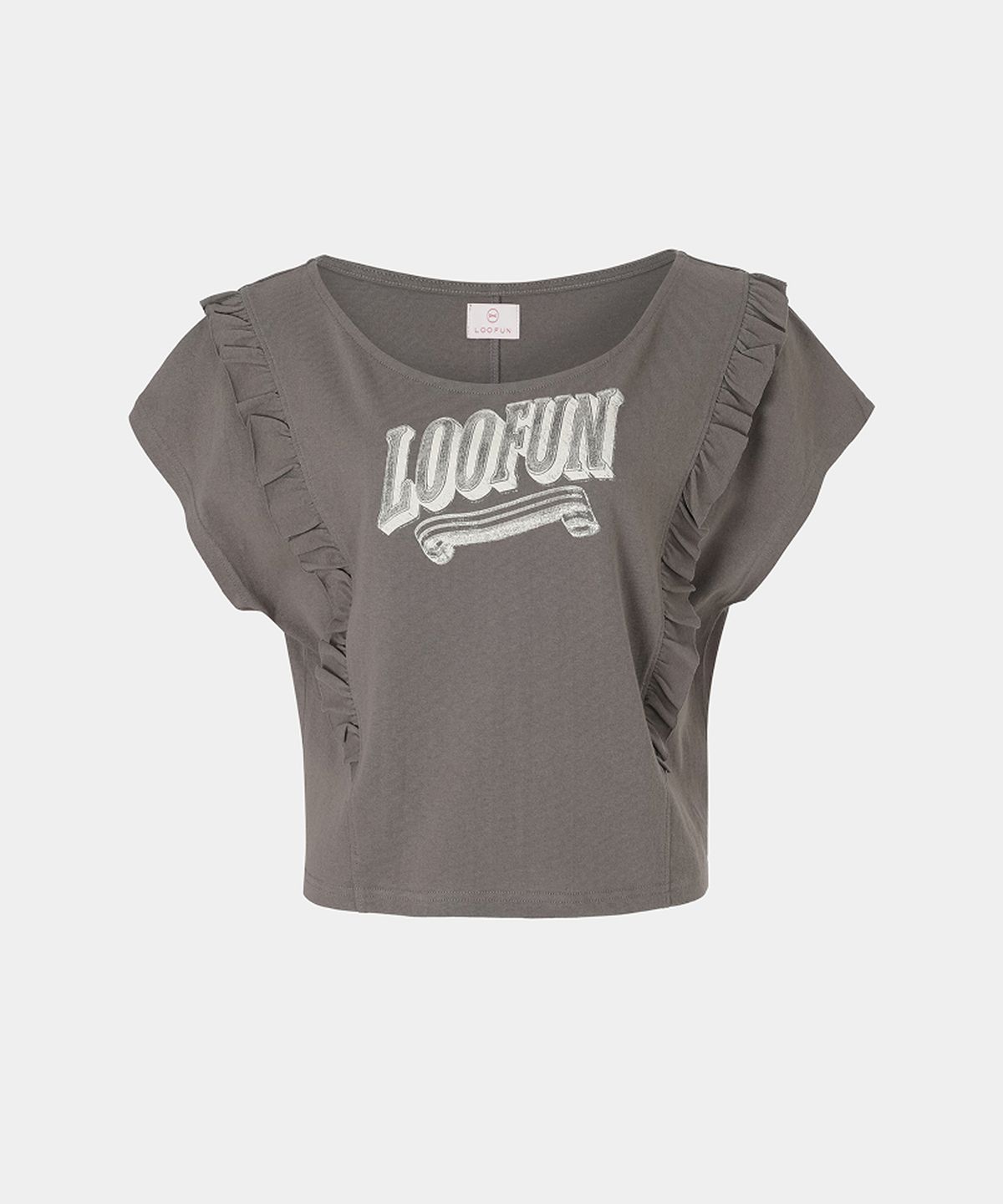 루펀(LOOFUN) Frill Batwing Tee / 프릴 배트윙 티 [Gray]