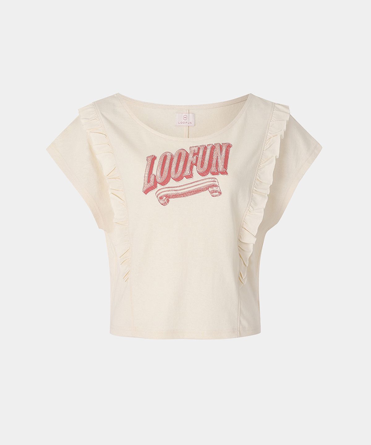 루펀(LOOFUN) Frill Batwing Tee / 프릴 배트윙 티 [Cream]
