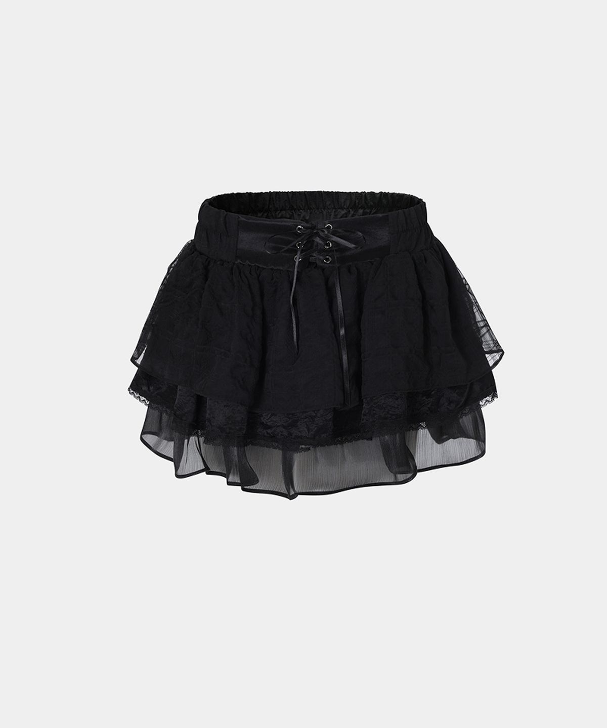 루펀(LOOFUN) Frill Cancan Skirt / 프릴 캉캉 스커트 [Black]