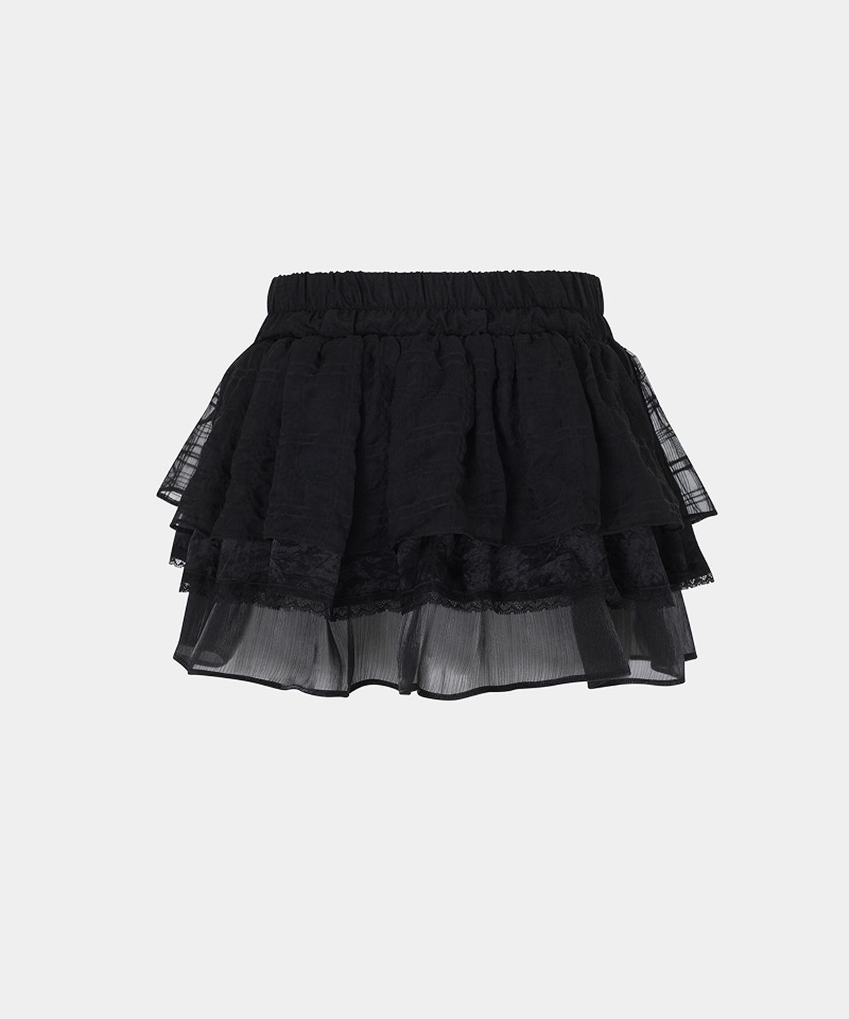 루펀(LOOFUN) Frill Cancan Skirt / 프릴 캉캉 스커트 [Black]