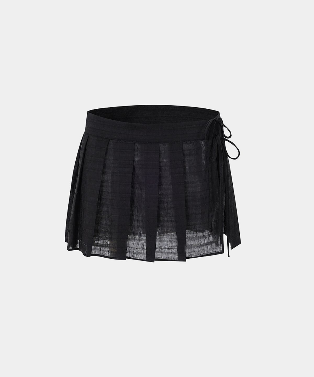 루펀(LOOFUN) Pleated Wrap Skirt / 플리츠 랩 스커트 [Black]