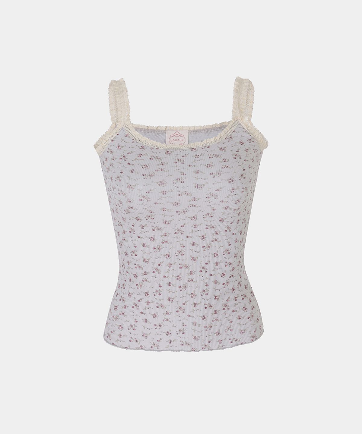 루펀(LOOFUN) Lace Trim Sleeveless / 레이스 트림 슬리브리스 [Gray]