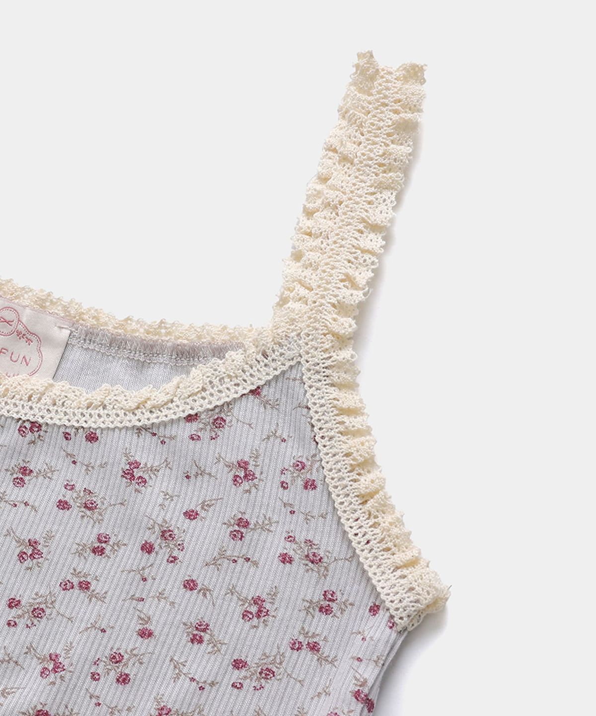 루펀(LOOFUN) Lace Trim Sleeveless / 레이스 트림 슬리브리스 [Gray]