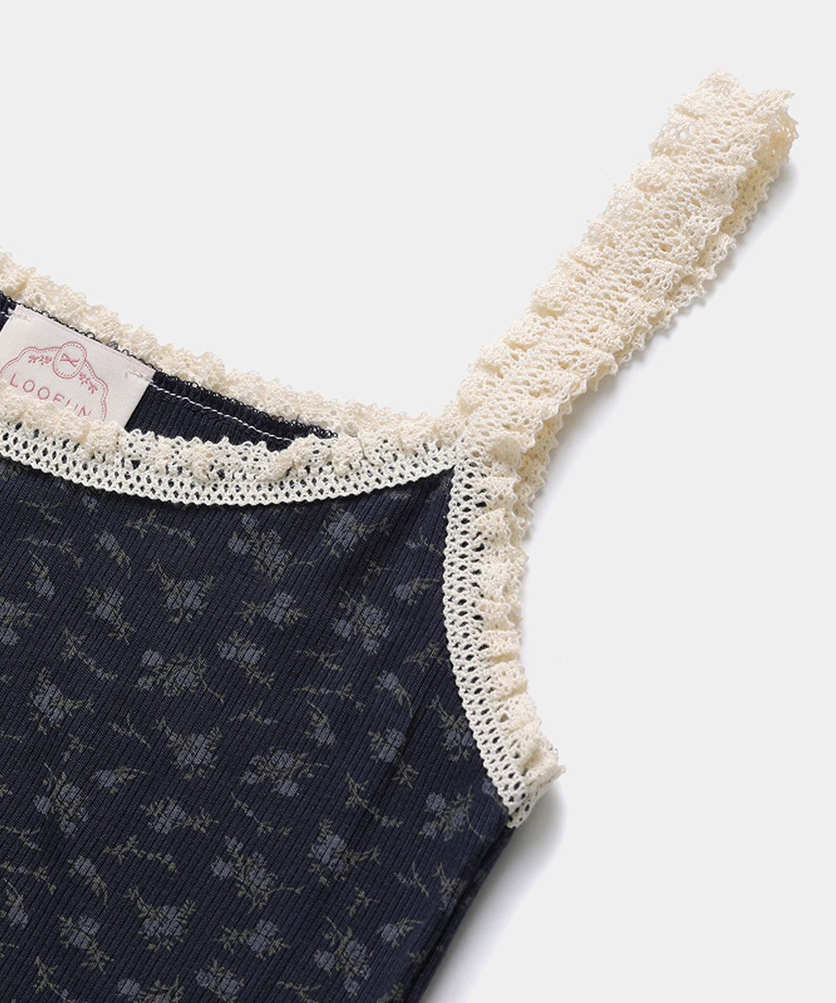 루펀(LOOFUN) Lace Trim Sleeveless / 레이스 트림 슬리브리스 [Navy]
