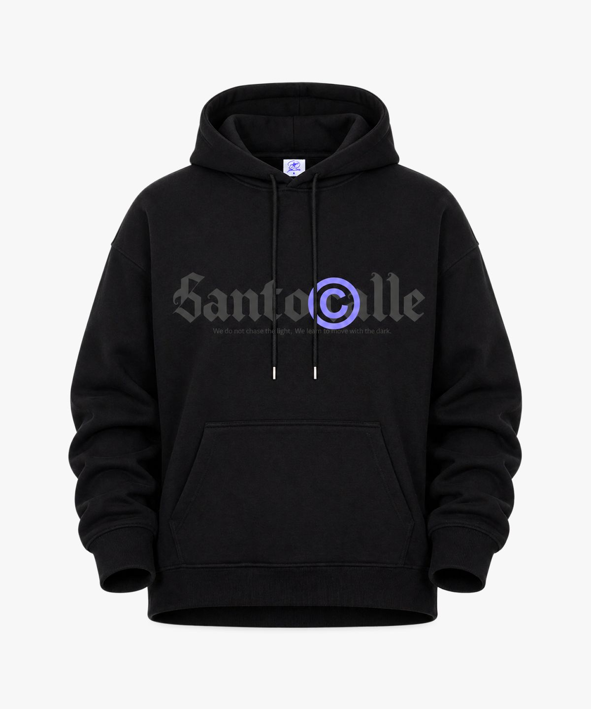 산토칼레(SANTO CALLE) 시그니처 로고 오버핏 후디 (블랙)