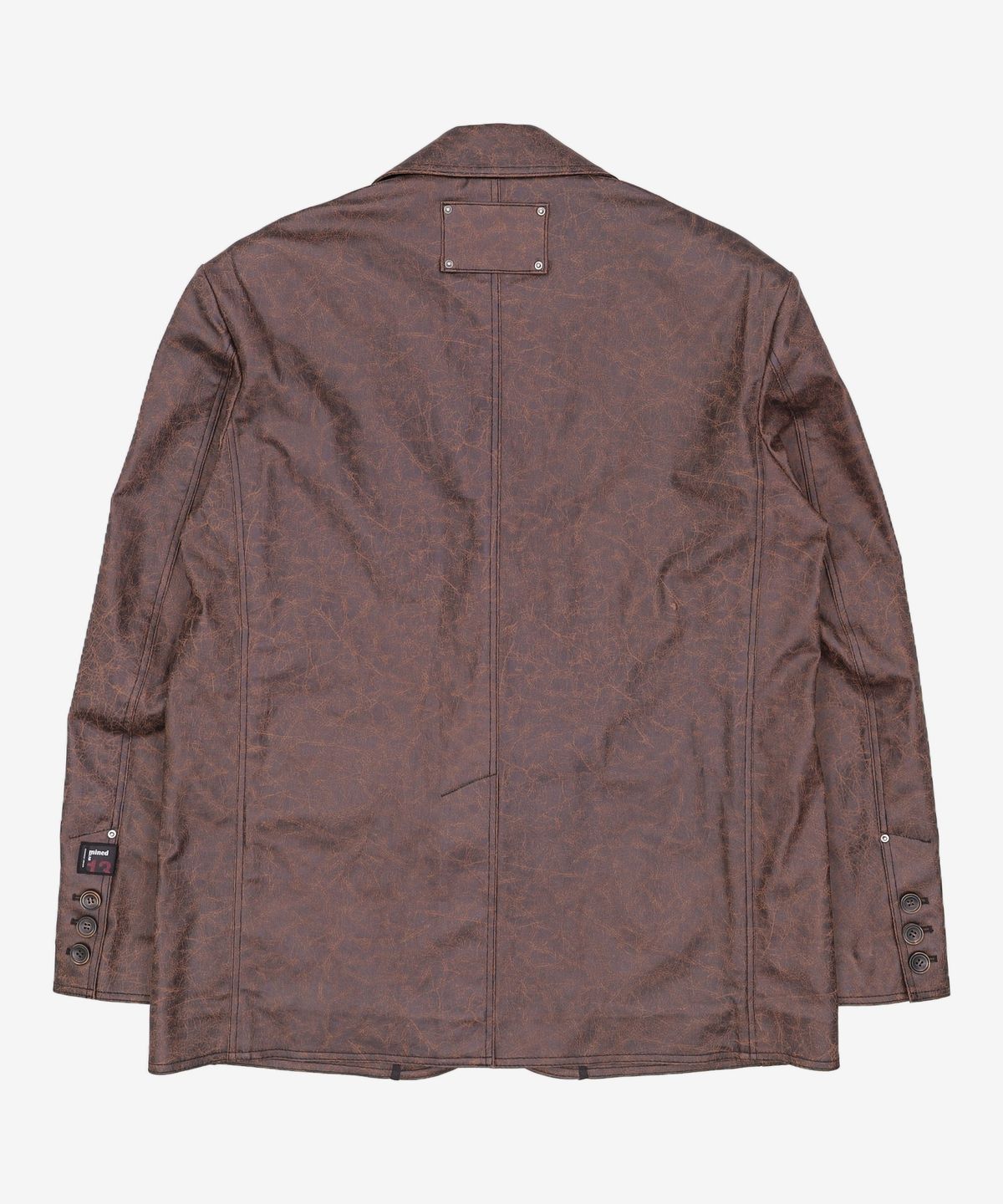 메종미네드(MAISON MINED) CRACK COATING BLAZER BROWN L