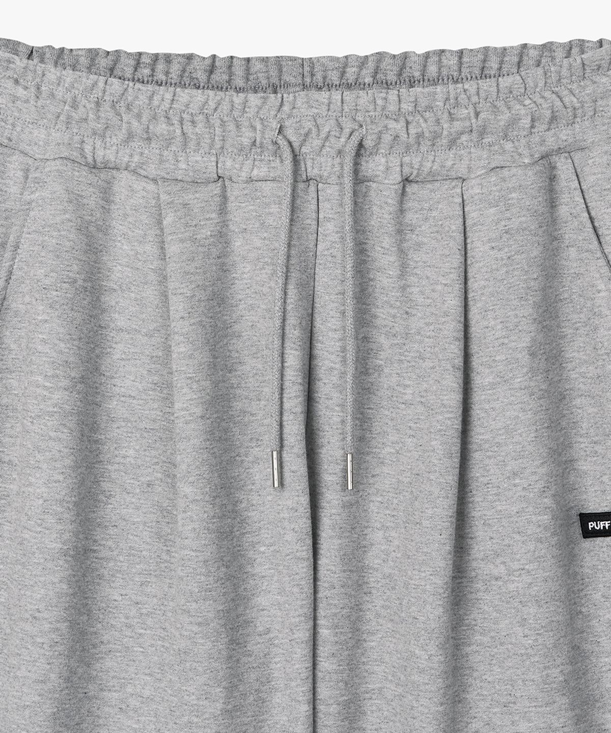 퍼프퍼프뎁트(PUFF PUFF DEPT) 3Pleats Bermuda Wide Sweat Shorts GREY