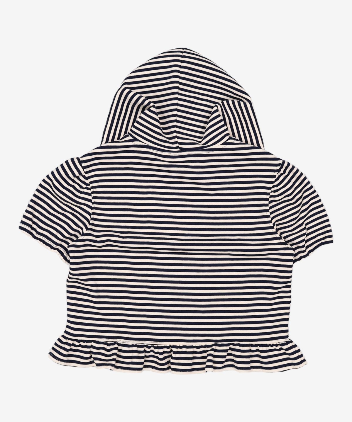 꼬모니노즈(COMONINOZ) W STRIPE HOOD ZIP-UP [NAVY] FREE