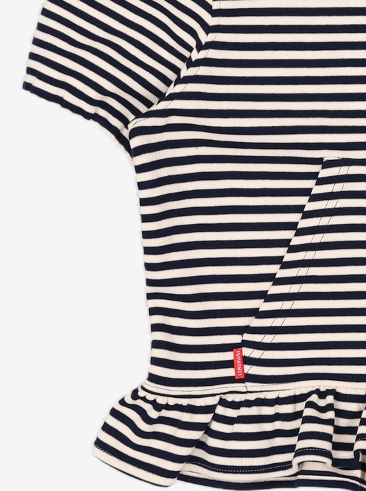 꼬모니노즈(COMONINOZ) W STRIPE HOOD ZIP-UP [NAVY] FREE