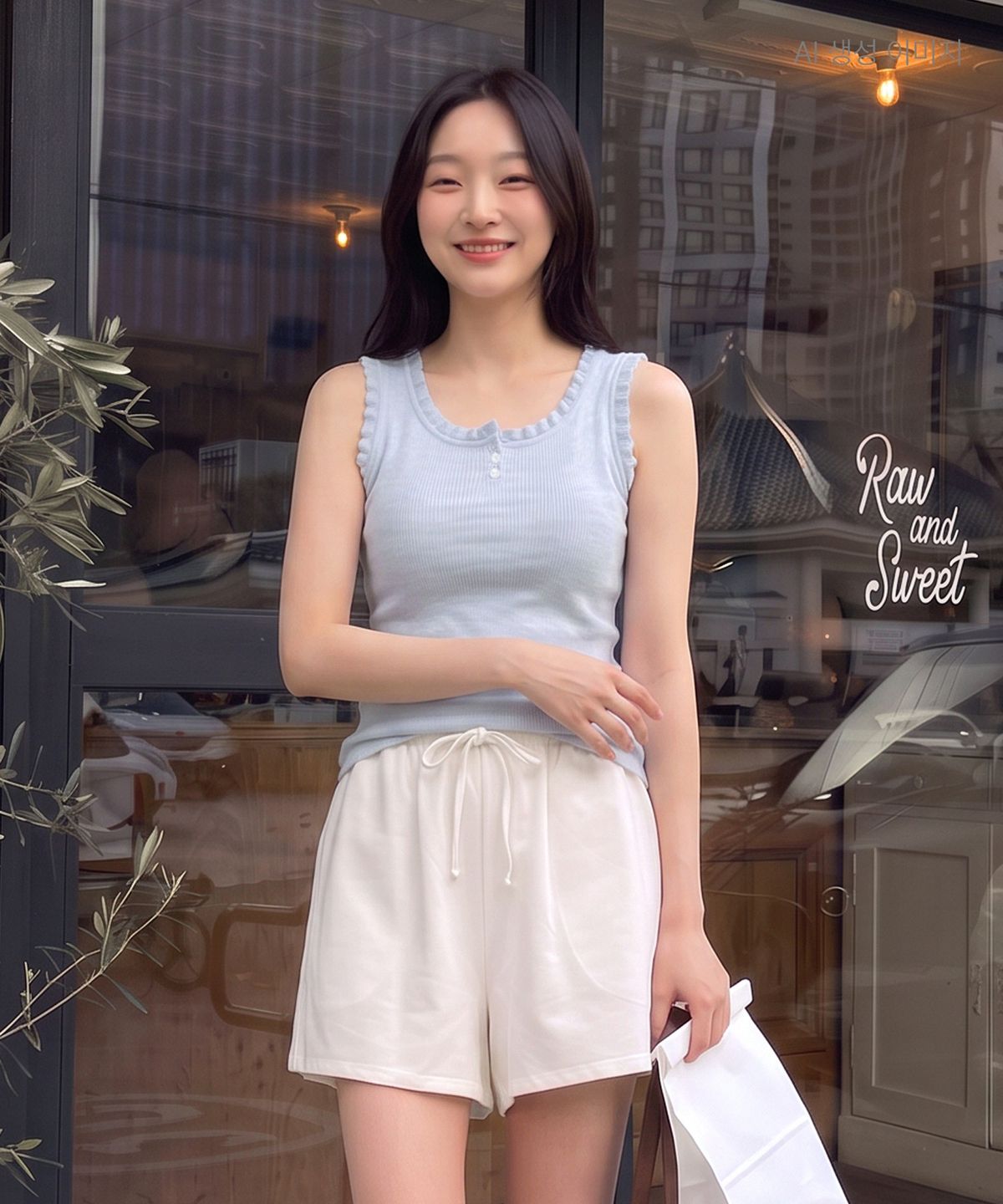 로엠(ROEM) 프릴 나시 스웨터 RMKAG37R14