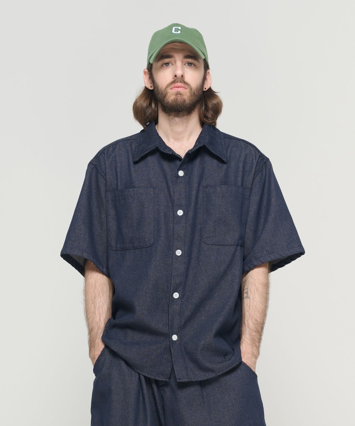 카고브로스(CARGOBROS) 워시드 논페이드 셋업 (블루)