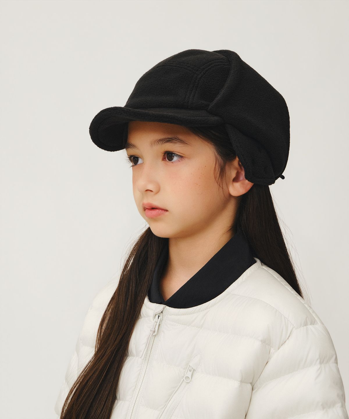 무신사 스탠다드 키즈(MUSINSA STANDARD KIDS) [시티 레저] 폴라 플리스 트루퍼 햇 [블랙]
