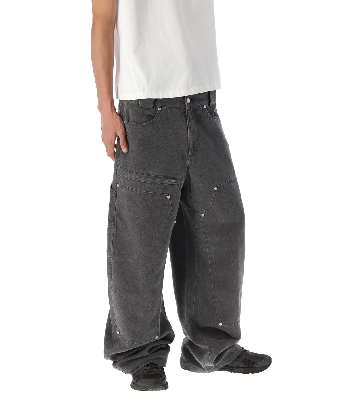 헤일로(HAIILO) Miled Work Pants (Cement-charcoal)