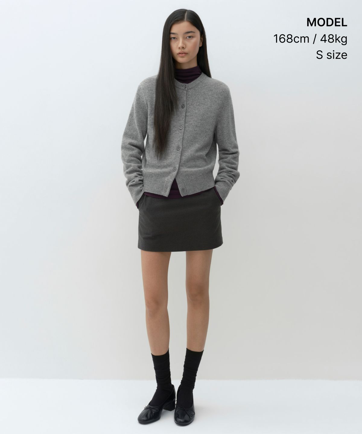 무신사 스탠다드 우먼(MUSINSA STANDARD WOMAN) [빅토리아 울] 우먼즈 라운드 넥 가디건 [멜란지 라이트 그레이]